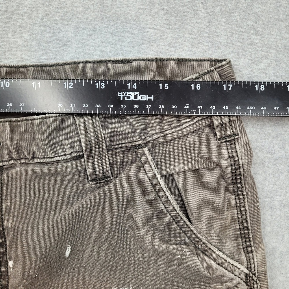 Carhartt Carpenter Pants Mens 36x32 Gray Relaxed Fit Distressed Paint Splatter - Picture 3 of 8